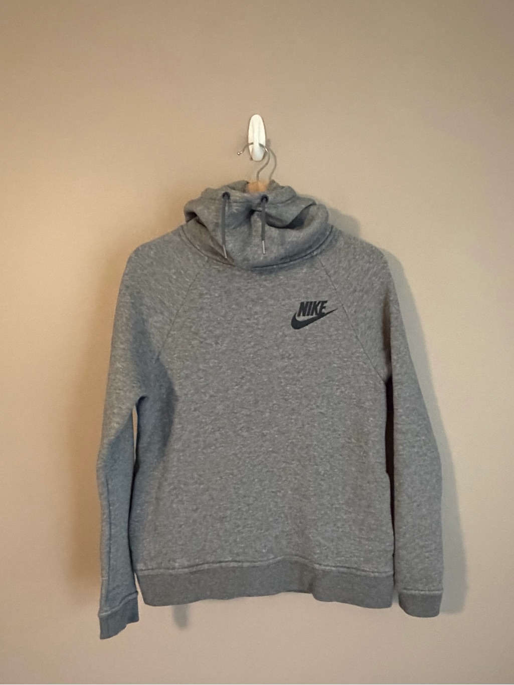 High Neck Nike Gray Hoodie Small